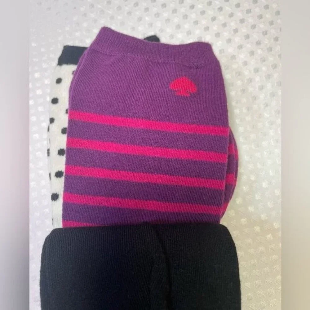 KATE SPADE WOMEN'S NEW YORK CREW SOCKS 3-PAIRS ONE SIZE